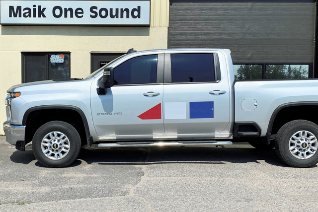 Chevrolet 2022 HD2500 with professional window tint in North Bay